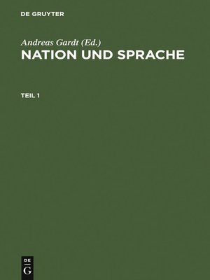 cover image of Nation und Sprache